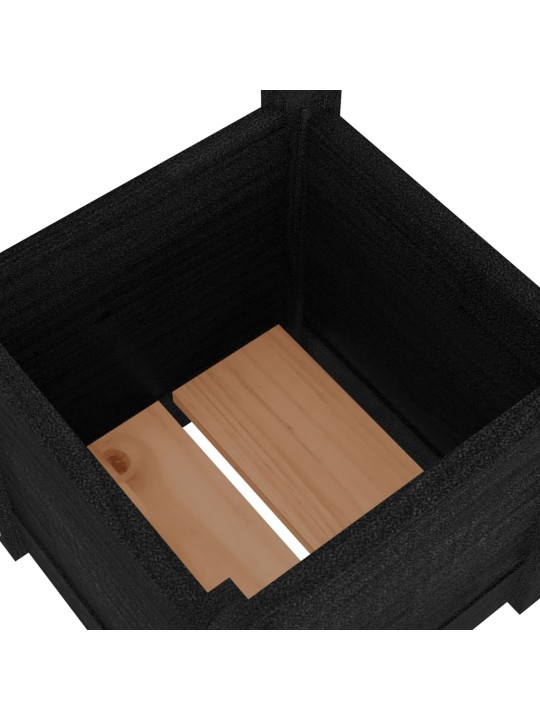 Sodo loveliai, 2vnt., juodi, 31x31x31cm, pušies masyvas