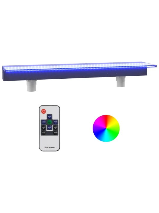 Krioklys su įvairių spalvų LED lemputėmis, 108cm, akrilas