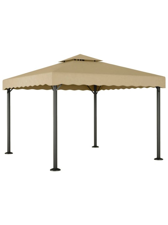 Pavėsinė, taupe spalvos, 3x3m, aliuminis ir plienas