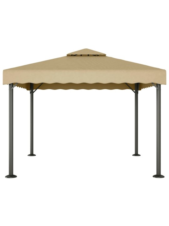 Pavėsinė, taupe spalvos, 3x3m, aliuminis ir plienas