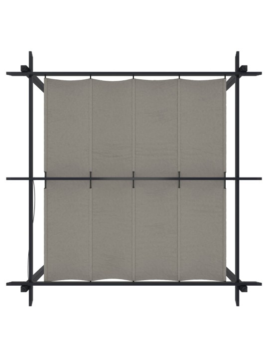 Sodo pavėsinė su įtraukiamu stogu, kreminės spalvos, 3x3m