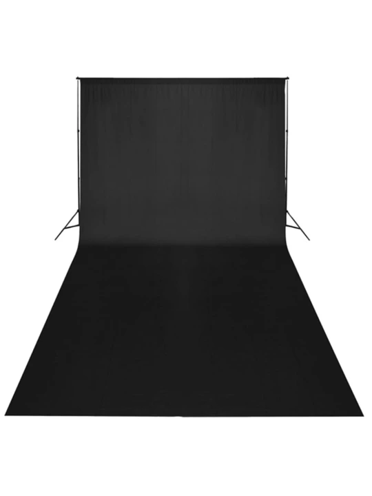 Fotostudijos rinkinys su šviestuvais, fonu ir reflektoriumi