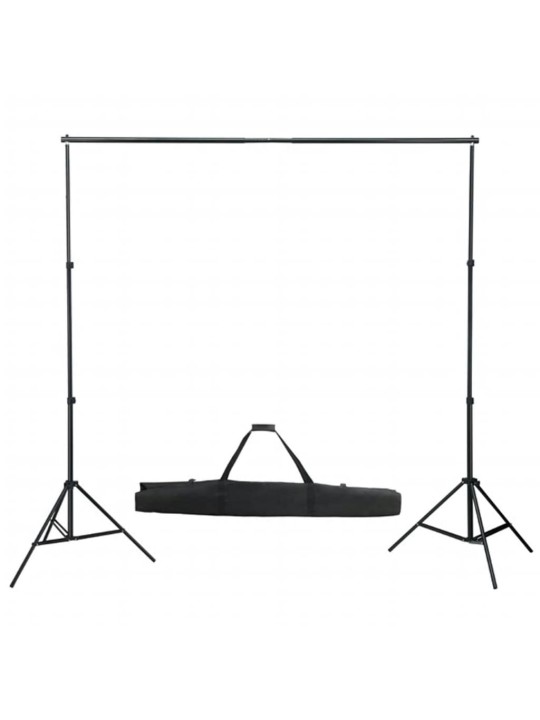 Fotostudijos rinkinys su šviestuvais, fonu ir reflektoriumi