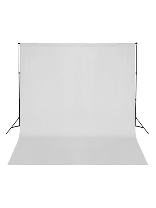 Fotostudijos rinkinys su šviestuvais, fonu ir reflektoriumi