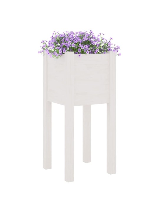Sodo loveliai, 2vnt., balti, 31x31x70cm, pušies masyvas