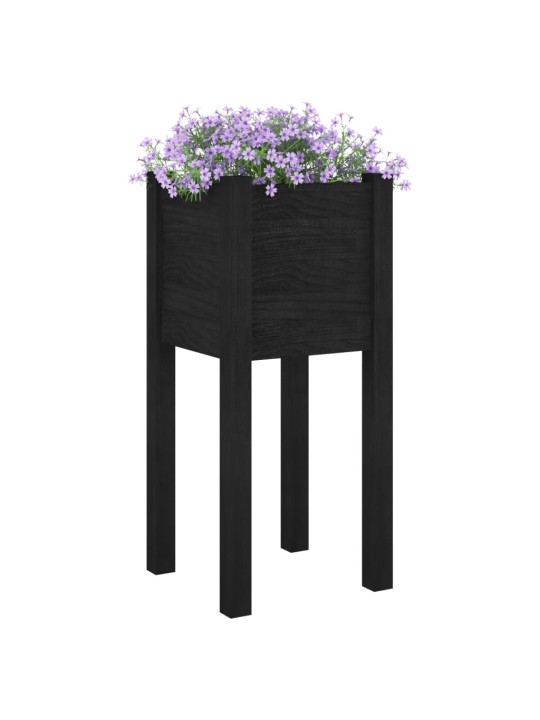 Sodo loveliai, 2vnt., juodi, 31x31x70cm, pušies masyvas