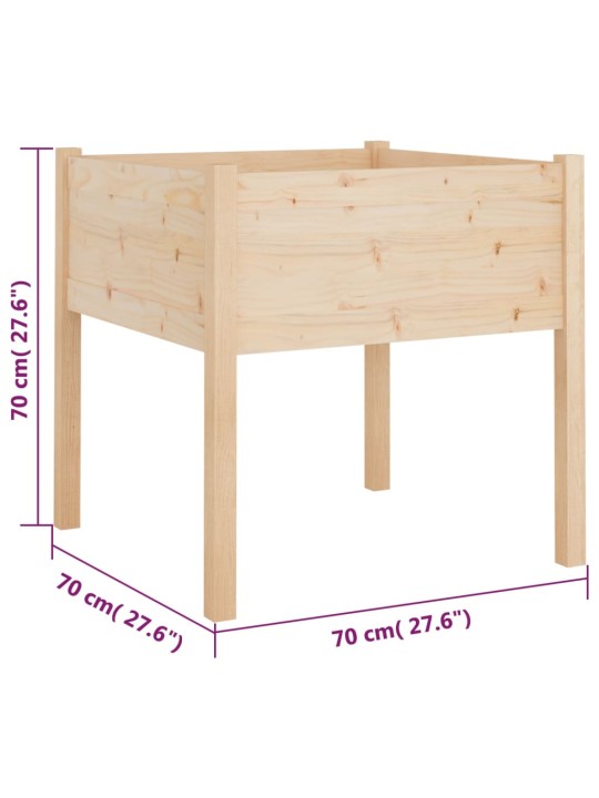Sodo loveliai, 2vnt., 70x70x70cm, pušies medienos masyvas