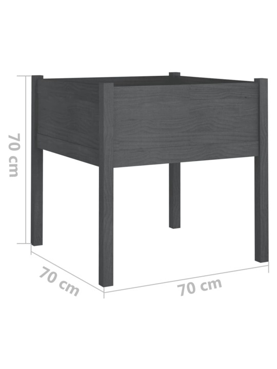 Sodo loveliai, 2vnt., pilki, 70x70x70cm, pušies masyvas