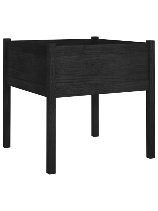 Sodo loveliai, 2vnt., juodi, 70x70x70cm, pušies masyvas