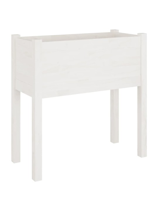 Sodo loveliai, 2vnt., balti, 70x31x70cm, pušies masyvas