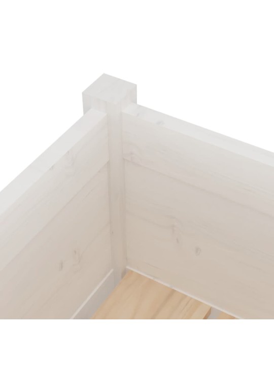 Sodo loveliai, 2vnt., balti, 70x31x70cm, pušies masyvas