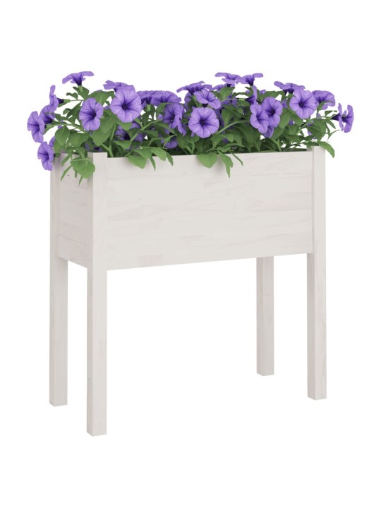 Sodo loveliai, 2vnt., balti, 70x31x70cm, pušies masyvas