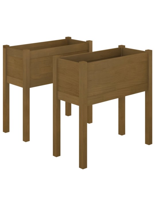 Sodo loveliai, 2vnt., medaus rudi, 70x31x70cm, pušies masyvas
