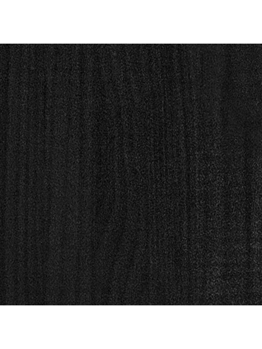 Spintelė knygoms, juoda, 80x35x71cm, pušies medienos masyvas