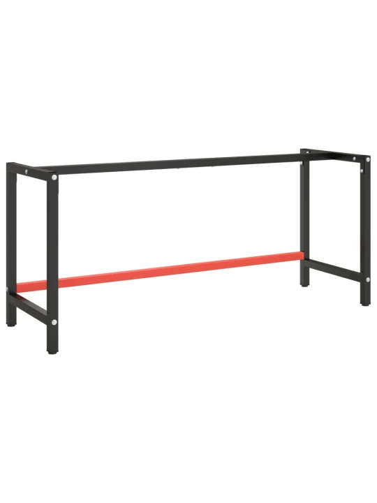Darbastalio rėmas, juodas ir raudonas, 180x57x79cm, metalas