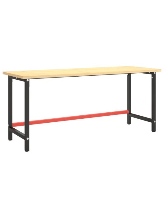 Darbastalio rėmas, juodas ir raudonas, 180x57x79cm, metalas