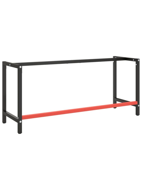 Darbastalio rėmas, juodas ir raudonas, 180x57x79cm, metalas