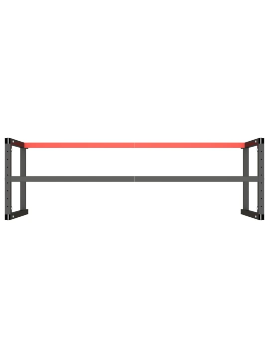 Darbastalio rėmas, juodas ir raudonas, 180x57x79cm, metalas