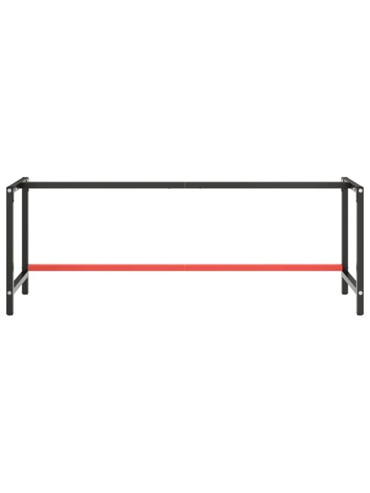 Darbastalio rėmas, juodas ir raudonas, 220x57x79cm, metalas