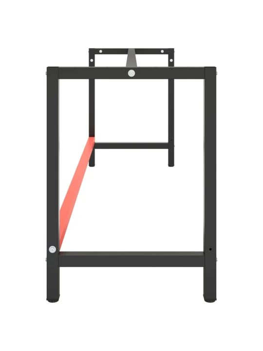 Darbastalio rėmas, juodas ir raudonas, 220x57x79cm, metalas
