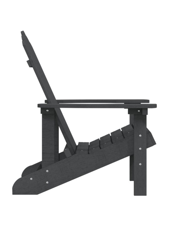 Sodo Adirondack kėdė, antracito spalvos, HDPE