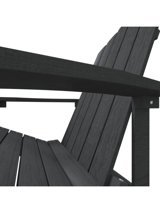 Sodo Adirondack kėdė, antracito spalvos, HDPE