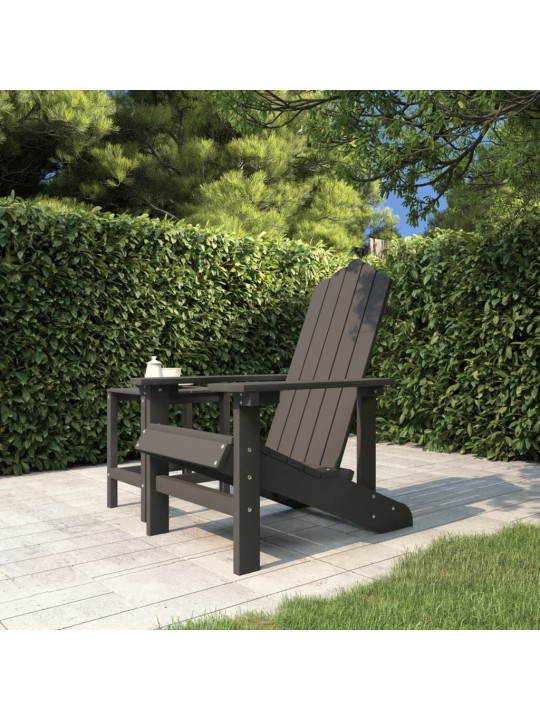 Sodo Adirondack kėdė, antracito spalvos, HDPE