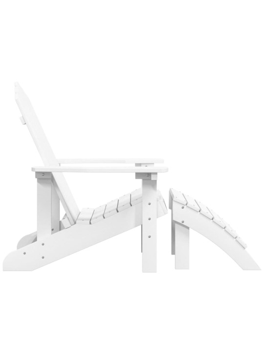 Sodo Adirondack kėdė su pakoja, baltos spalvos, HDPE