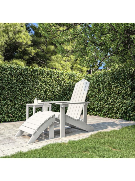 Sodo Adirondack kėdė su pakoja, baltos spalvos, HDPE
