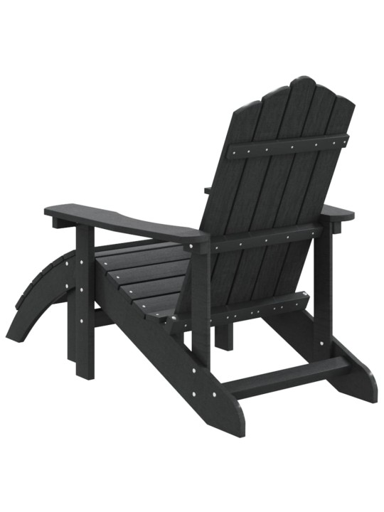 Sodo Adirondack kėdė su pakoja, antracito spalvos, HDPE
