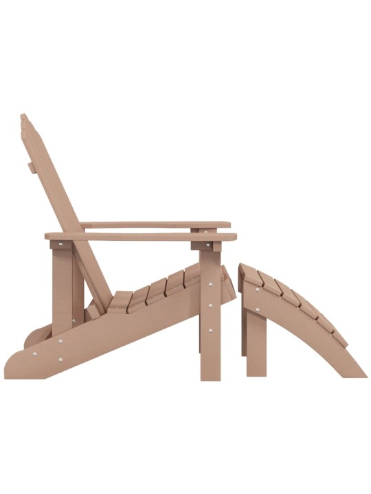 Sodo Adirondack kėdė su pakoja, rudos spalvos, HDPE