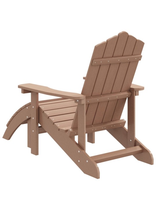 Sodo Adirondack kėdė su pakoja, rudos spalvos, HDPE