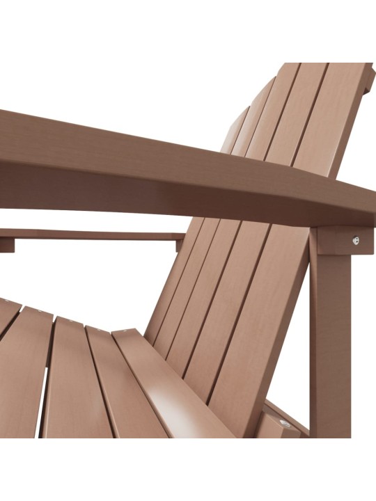 Sodo Adirondack kėdė su pakoja, rudos spalvos, HDPE
