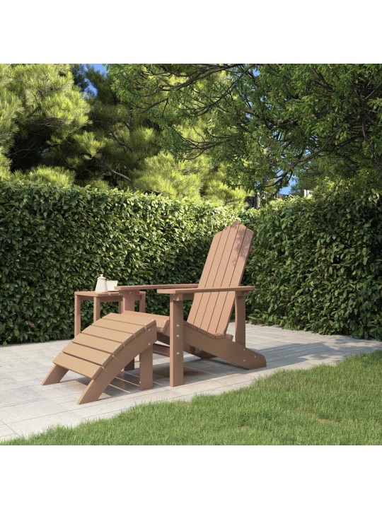 Sodo Adirondack kėdė su pakoja, rudos spalvos, HDPE