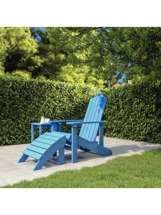 Sodo Adirondack kėdė su pakoja, mėlynos spalvos, HDPE