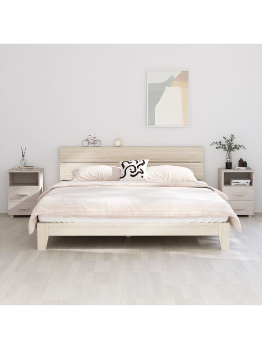 Naktinės spintelės HAMAR, 2vnt., baltos, 40x35x62cm, pušis