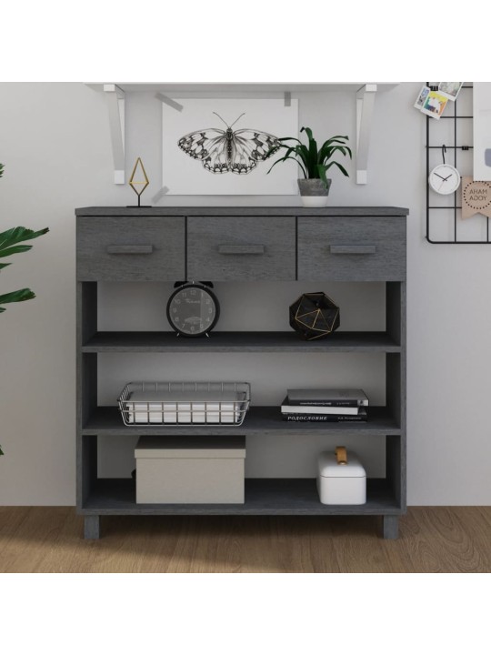 Konsolinis staliukas HAMAR, tamsiai pilkas, 90x35x90cm, pušis