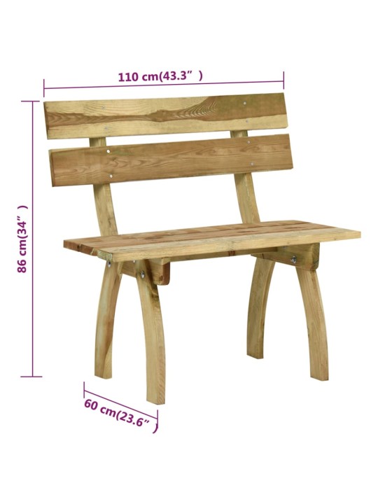 Sodo suoliukas, 110cm, impregnuota pušies mediena