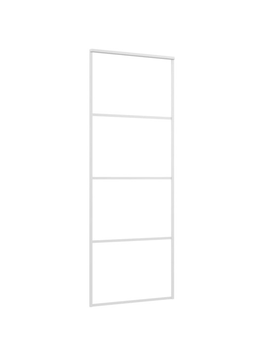 Stumdomos durys, baltos, 76x205cm, ESG stiklas ir aliuminis