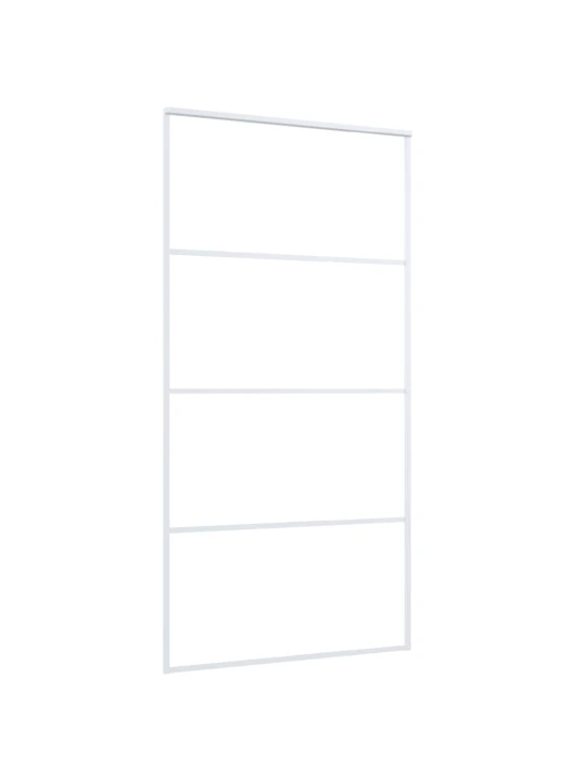 Stumdomos durys, baltos, 102,5x205cm, ESG stiklas ir aliuminis