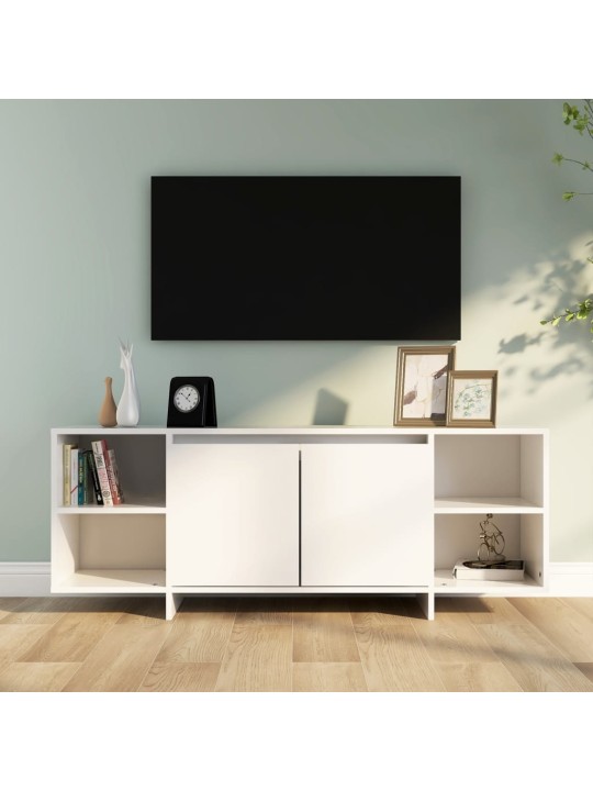 Televizoriaus spintelė, baltos spalvos, 130x35x50cm, MDP