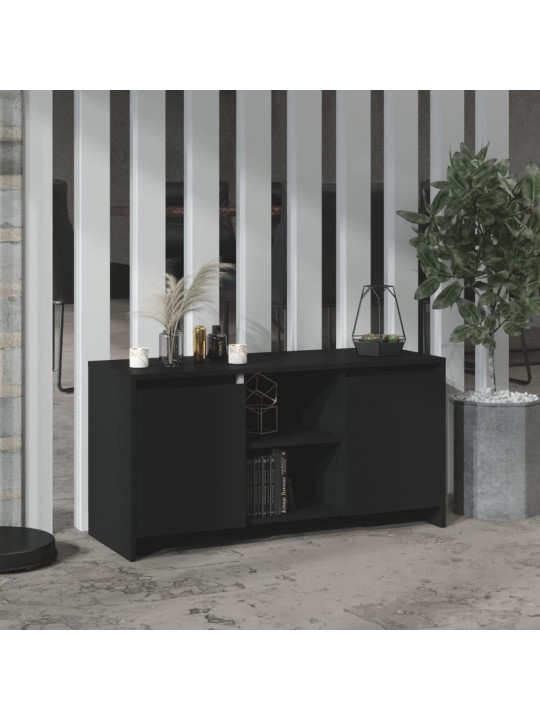 Televizoriaus spintelė, juodos spalvos, 102x37,5x52,5cm, MDP
