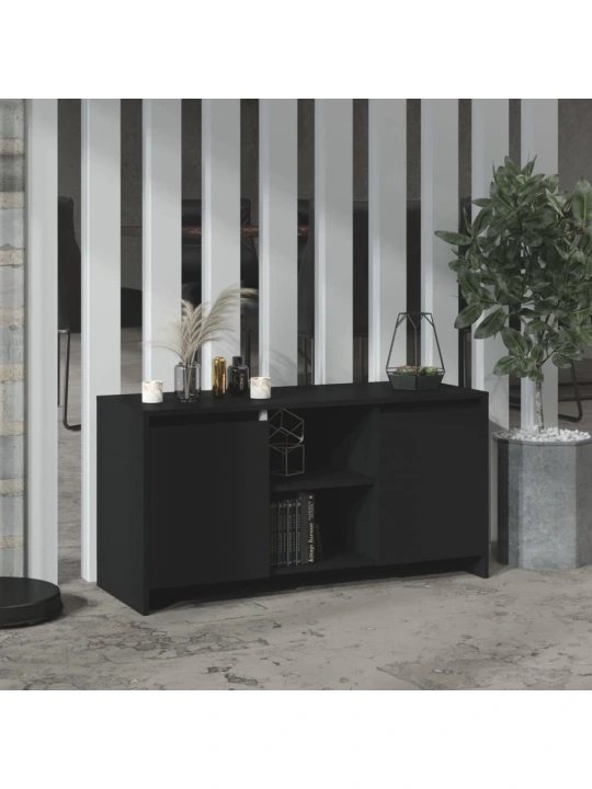 Televizoriaus spintelė, juodos spalvos, 102x37,5x52,5cm, MDP