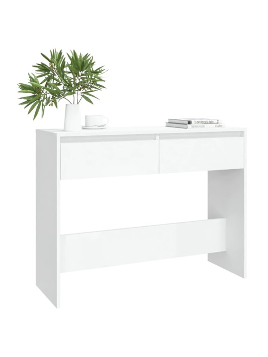 Konsolinis staliukas, baltos spalvos, 100x35x76,5cm, MDP