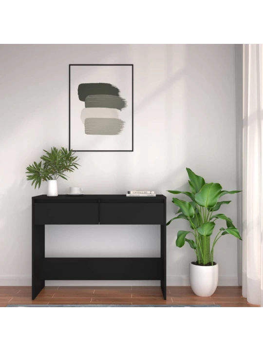 Konsolinis staliukas, juodos spalvos, 100x35x76,5cm, MDP