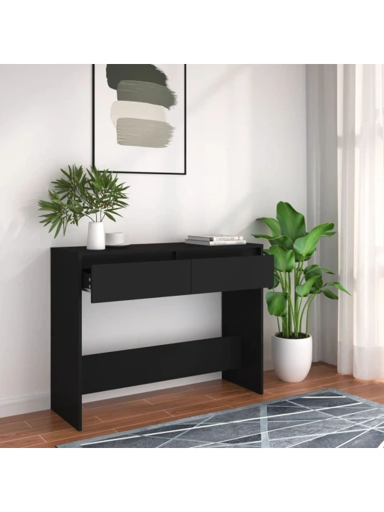 Konsolinis staliukas, juodos spalvos, 100x35x76,5cm, MDP