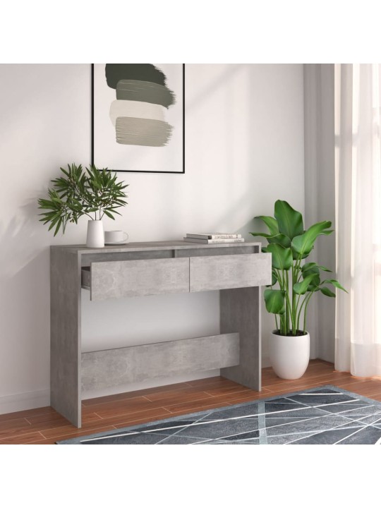 Konsolinis staliukas, betono pilkos spalvos, 100x35x76,5cm, MDP