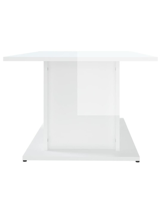 Kavos staliukas, baltos spalvos, 102x55,5x40cm, MDP, blizgus