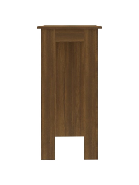 Baro stalas su lentyna, rudas ąžuolo, 102x50x103,5cm, mediena