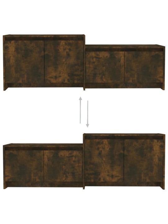 Televizoriaus spintelė, dūminė ąžuolo, 146,5x35x50cm, MDP